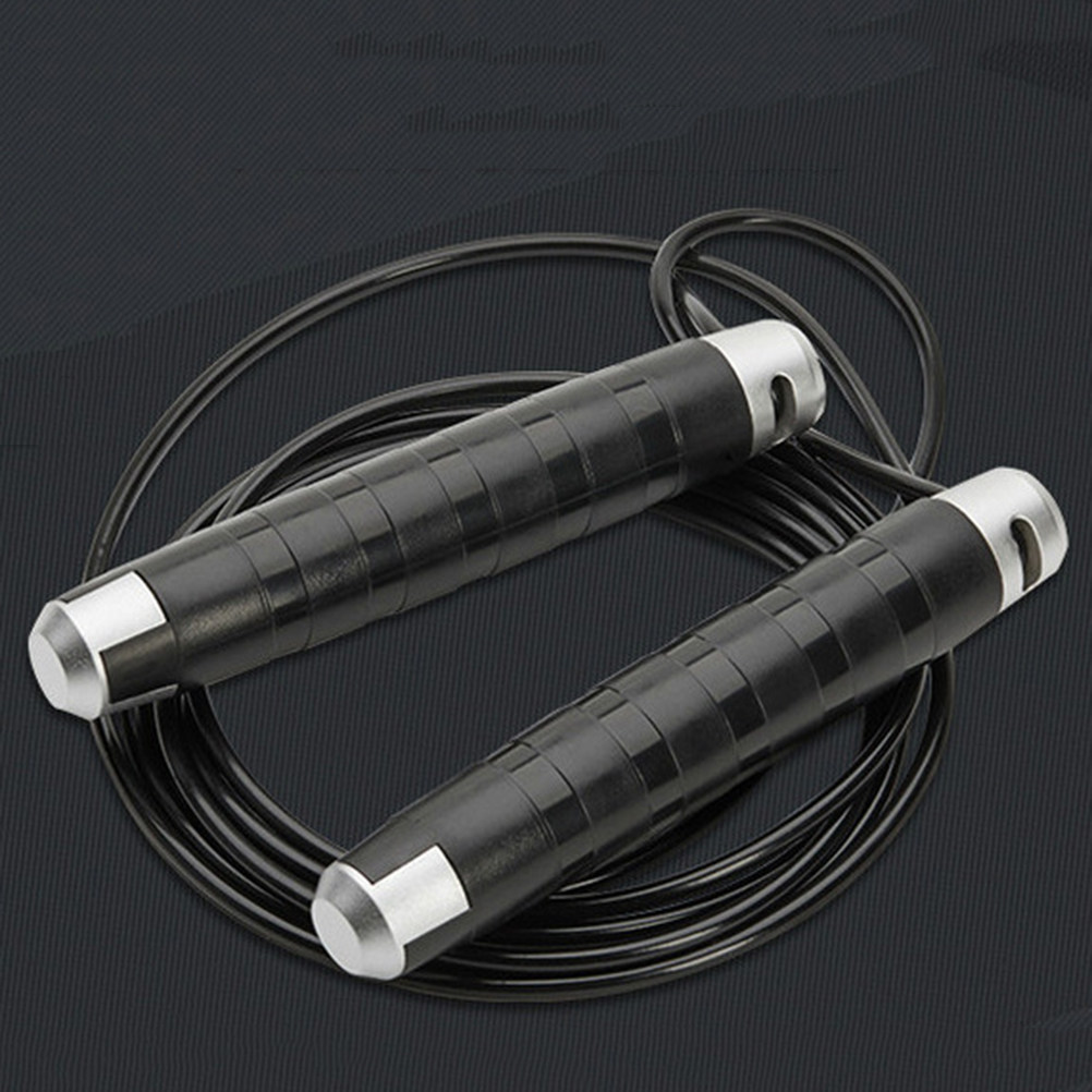 Jump Rope Speed Bearing - حبل قفز أسود من الفولاذ مع