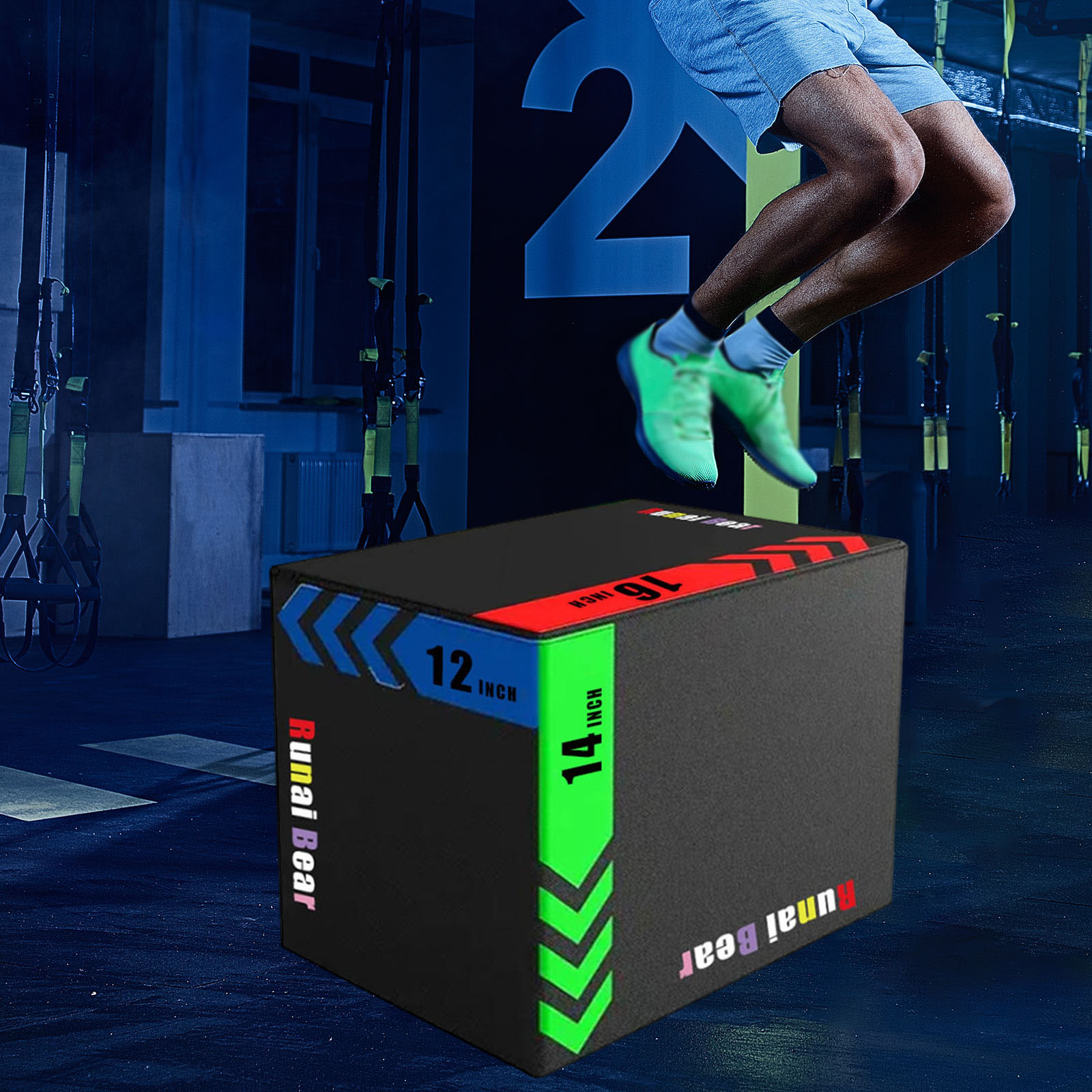 Box Jump Plyo - صندوق قفز محمول للتمارين الرياضية، معدات