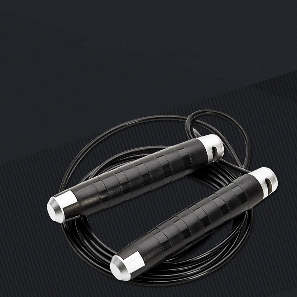 حبل قفز أسود من الفولاذ مع نظا - مراجعة Jump Rope Speed Bearing وسعره