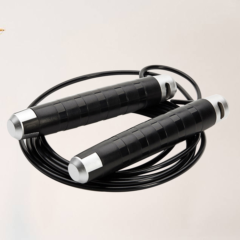 حبل قفز أسود من الفولاذ مع نظا - مراجعة Jump Rope Speed Bearing وسعره