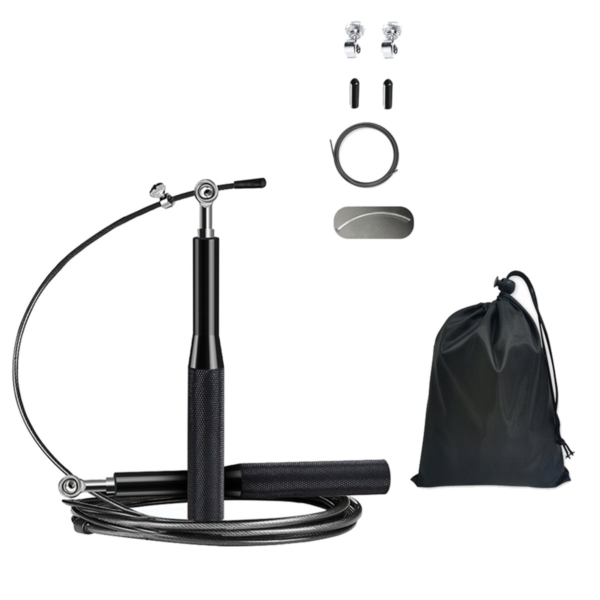 حبل قفز سلكي قابل للتعديل بمقب - مراجعة Jump Rope Speed Bearing وسعره