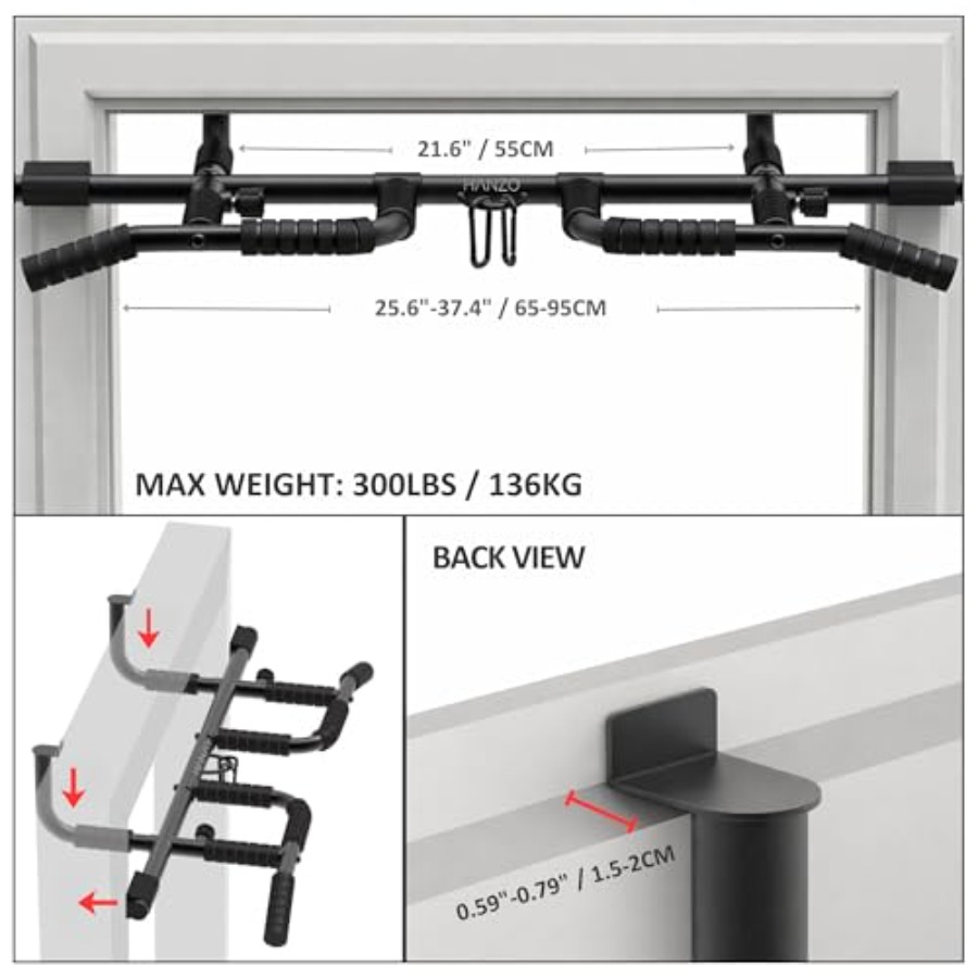 مجموعة قضبان سحب للباب مع أحزم - مراجعة Pull Up Bar Grip وسعره
